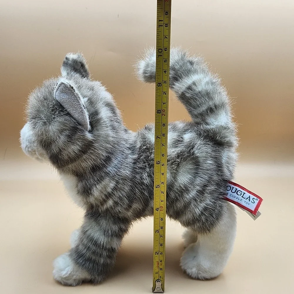 Douglas Cuddle Toy Stuffed Animal Plush Grey White Striped Tabby Cat #1866